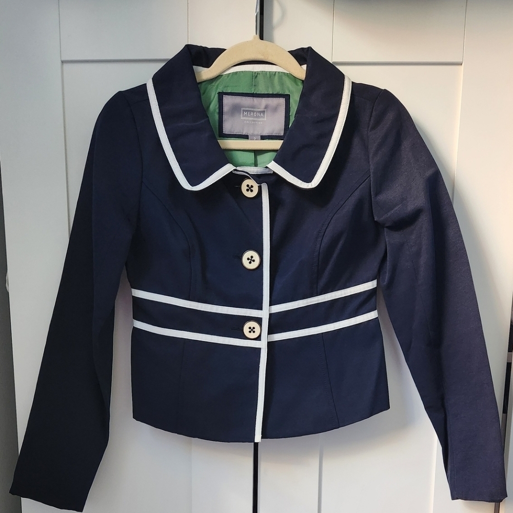 Navy Blue Blazer Suit Jacket